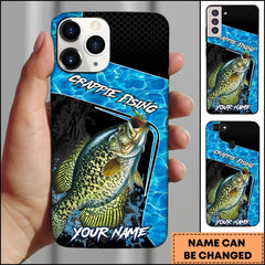 Maxcorners Crappie Fishing Dynamic Water Splash Sport Style Personalized Name Phone Case