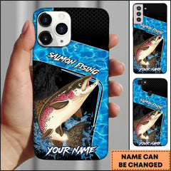 Maxcorners Salmon Fishing Dynamic Water Splash Sport Style Personalized Name Phone Case