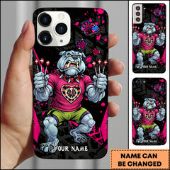 Maxcorners Darts Pirate Skull Rebel Valentine Art Personalized Name Phone Case
