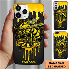 Maxcorners Mechanical Bee Dartboard Honey Splash Personalized Name Phone Case