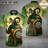 Maxcorners Warrior Spartan Dartboard Armor Multicolor Options Personalized Name, Team Name 3D Shirt (4 Colors)