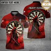 Maxcorners Dartboard Assassin Red Hood Multicolor Options Personalized Name, Team Name 3D Shirt (4 Colors)