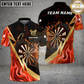Maxcorners Inferno Dartboard Shirt Firestorm Lightning Slash Multicolor Options Personalized Name, Team Name 3D Shirt (4 Colors)