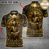 Maxcorners Skeleton Dart Master Golden Throne Multicolor Options Personalized Name, Team Name 3D Shirt (4 Colors)