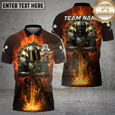 Maxcorners Darts Knight Armor Fire Multicolor Options Personalized Name, Team Name 3D Shirt (4 Colors)