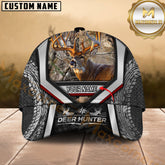 Maxcorners Deer Hunter Camo Tire-Texture Modern Stripe Multicolor Options Personalized Name 3D Cap