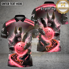 Maxcorners Bowling Anubis Cosmic Energy Multi Options Personalized Name, Team Name Unisex 3D Shirt (4 Colors)