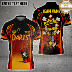 Maxcorners Darts Boom Goes The Dynamite Explosion Personalized Name 3D Unisex Shirt