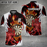 Maxcorners Darts Fire Personalized Name, Team Name Unisex 3D Shirt( More Color Options )