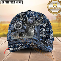 Maxcorners Hunting Buck Soldier Camo Cap Camouflage Design Personalized Name 3D Cap (4 style)