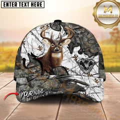 Maxcorners Deer Hunting Rustic Gear Camo Iron Plates Custom Name 3D Cap (6 colors)