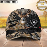 Maxcorners Deer Hunting Camo Honeycomb Tactical Pattern Personalized Name 3D Cap (6 Colors)
