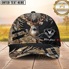 Maxcorners Deer Hunting Camo Honeycomb Tactical Pattern Personalized Name 3D Cap (6 Colors)