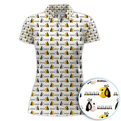 Maxcorners Cute Golf Cart Polos For Men, Funny Pattern Golf Shirt, Golf Gift For Golfer