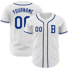 Maxcorners Custom White Royal Authentic Baseball Jersey
LM0609