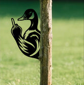Maxcorners Funny Duck Hunting Metal Sign WITH LED/WITHOUT LED - Humorous Yard Art, Prank Outdoor Decor for Hunters & Wildlife Enthusiasts LM0110