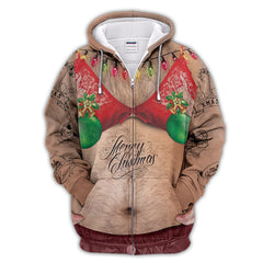 Maxcorners Costume Ugly Shirt Hairy Fat Man, Funny Polos Cosplay, Christmas Ugly Shirt For Men