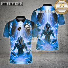 Maxcorners Bowling Shirt Pharaoh Golden Throne Multioptions Personalized Name, Team Name Unisex 3D Shirt (4 Colors)
