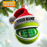 Maxcorners Tennis Court Christmas Ornament, Personalized Ornament 2D Flat LM2211