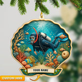 Maxcorners Diving Home Decor, Christmas Ornament, Personalized Ornament 8 2D Flat LM2111