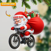 Maxcorners Christmas Bicycle, Home Decor, Christmas Ornament, Personalized Ornament 2D Flat LM2111