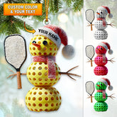 Maxcorners Custom Name Pickle Ball Ornament, Christmas Gift Decoration 2D Flat LM2111