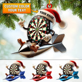 Maxcorners Custom Name Dart Ornament, Dart Lover Christmas Gift 2D Flat LM2111