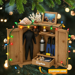 Maxcorners Diving Lover Home Decor, Christmas Ornament, Personalized Ornament 2D Flat LM2111