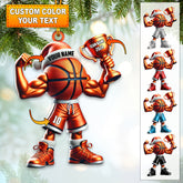Maxcorners Custom Name Basketball Ornament, Basketball Lover Christmas Gift4 2D Flat LM2111