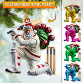 Maxcorners Cricket Bat Lover Christmas Home Decor Christmas Ornament, Personalized Ornament 2D Flat LM2211