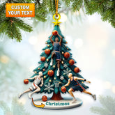 Maxcorners Basketball Tree Christmas Ornament, Personalized Ornament 2D Flat LM2211