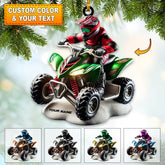 Maxcorners Custom Name ATV Motorbike Ornament, Christmas Gift Decoration 2D Flat LM2111