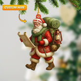 Maxcorners Christmas Hiking Santa, Home Decor, Christmas Ornament, Personalized Ornament 2D Flat LM2111