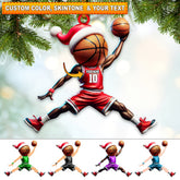 Maxcorners Custom Name Basketball Ornament, Basketball Lover Christmas Gift2 2D Flat LM2111