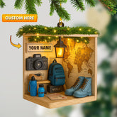 Maxcorners Hiking Corner, Home Decor, Christmas Ornament, Personalized Ornament 2D Flat LM2111
