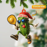 Maxcorners Christmas Pickleball, Home Decor, Christmas Ornament, Personalized Ornament 2D Flat LM2111