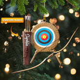 Maxcorners Bow And Arrow Ornament, Personalized Ornament 2D Flat LM2211