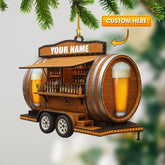 Maxcorners Christmas Beer Shop, Home Decor, Christmas Ornament, Personalized Ornament 2D Flat LM2111