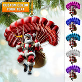 Maxcorners Custom Name Santa Parachute Ornament, Parachute Christmas Gift 2D Flat LM2111