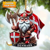 Maxcorners Custom Denmark Santa Ornament, Personalized Ornament 2D Flat LM2211
