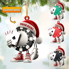 Maxcorners Poker Casino Christmas Ornament, Personalized Ornament 2D Flat LM2211