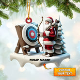 Maxcorners Santa Archery Home Decor Christmas Ornament, Personalized Ornament 2D Flat LM2211