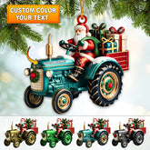 Maxcorners Custom Name Santa Truck Ornament, Santa Christmas Gift Decoration 2D Flat LM2111