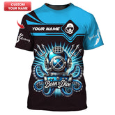Maxcorners Born To Dive Custom Name 3D Shirt Scuba Diving Personalized Gift For Diver Lovers LM2111