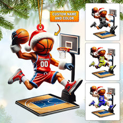 Maxcorners Basketball Player Christmas Ornament, Personalized Ornament 2D Flat LM2211