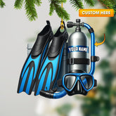 Maxcorners Christmas Diving, Home Decor, Christmas Ornament, Personalized Ornament 2D Flat LM2111