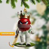 Maxcorners Cricket Ball, Home Decor, Christmas Ornament, Personalized Ornament 2D Flat LM2111
