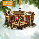 Maxcorners Custom Name Santa Boxing Ornament, Boxing Lover Christmas Gift 2D Flat LM2111