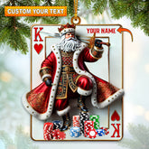 Maxcorners Custom Name Poker Ornament, Poker Christmas Decoration5 2D Flat LM2211