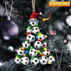 Maxcorners Football Christmas Tree Ornament, Personalized Ornament 2D Flat LM2211